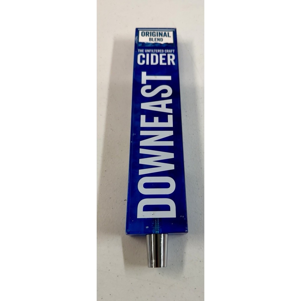 Downeast Cider Blue White Acrylic Beer Tap Handle 11 Inches Long Bar Original